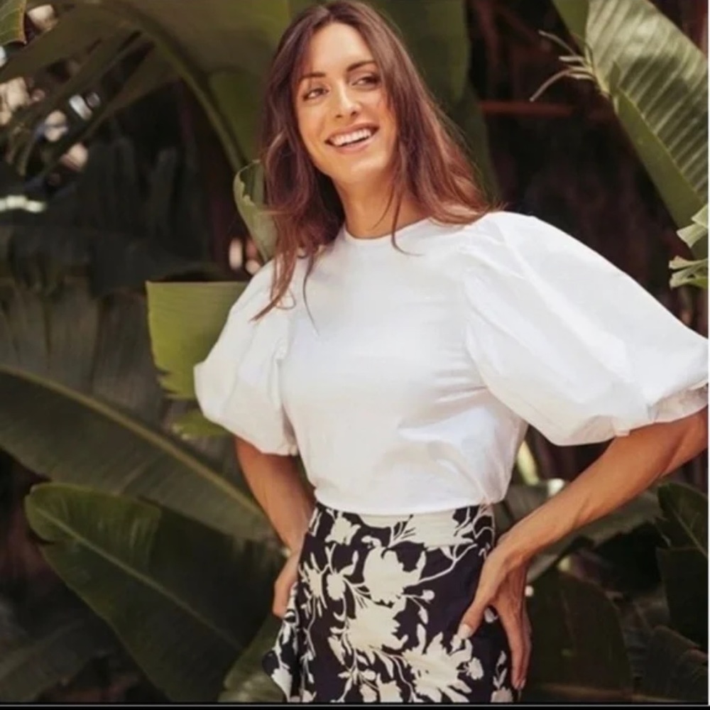 Johanna Ortiz x Target White Puff Sleeve Blouse Size Large